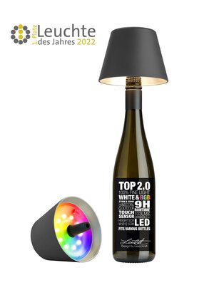 Sompex design for life TOP 2.0 led RGBW flessen lamp antraciet
