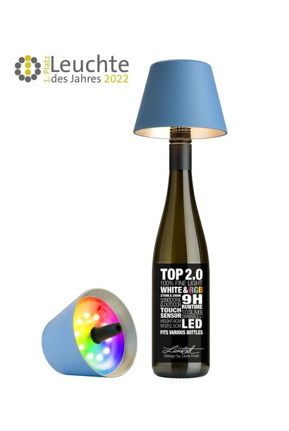 TOP 2.0 led RGBW flessen lamp blue