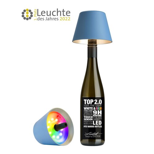 Sompex design for life TOP 2.0 led RGBW flessen lamp blue