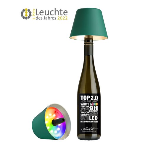 Sompex design for life TOP 2.0 led RGBW flessen lamp green