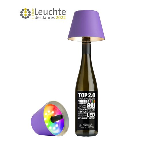 Sompex design for life TOP 2.0 led RGBW flessen lamp lila lavender