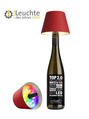 Sompex design for life TOP 2.0 led RGBW flessen lamp red