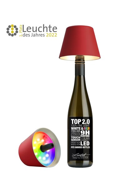 TOP 2.0 led RGBW flessen lamp red