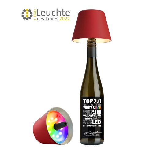 Sompex design for life TOP 2.0 led RGBW flessen lamp red
