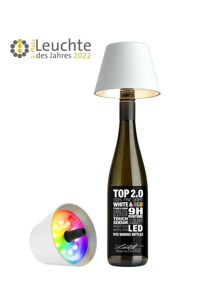 TOP 2.0 led RGBW flessen lamp white