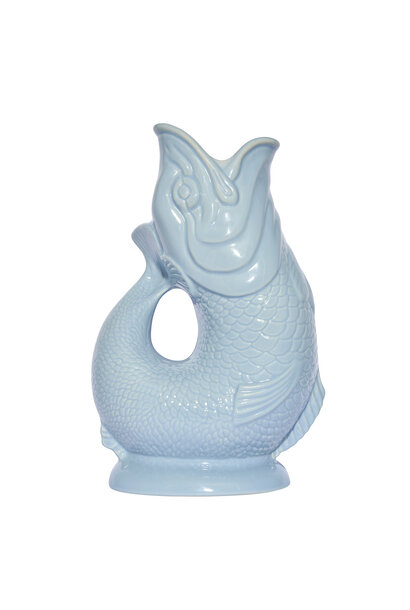 Gluckigluck Gluggle Vis XL kan / vaas / karaf pale blue 1,2ltr