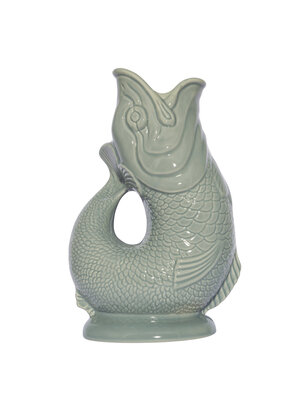 Gluckigluck Gluckigluck Gluggle Fish XL jug / vase / carafe sage 1,2ltr