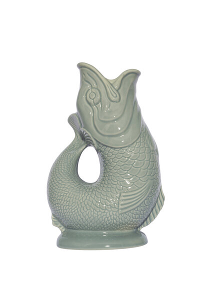 Gluckigluck Gluggle Fish XL jug / vase / carafe sage 1,2ltr