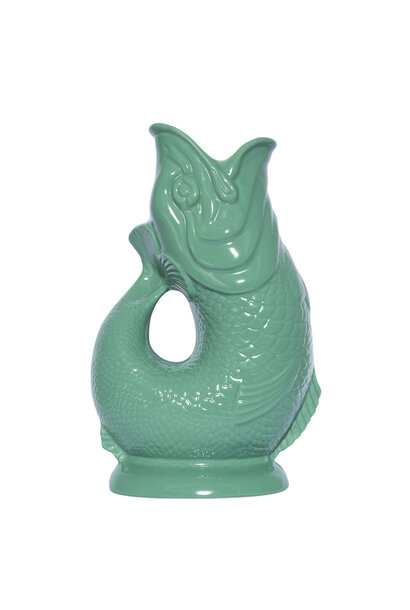 Gluckigluck Gluggle Fish XL jug / vase / carafe sea green 1,2ltr