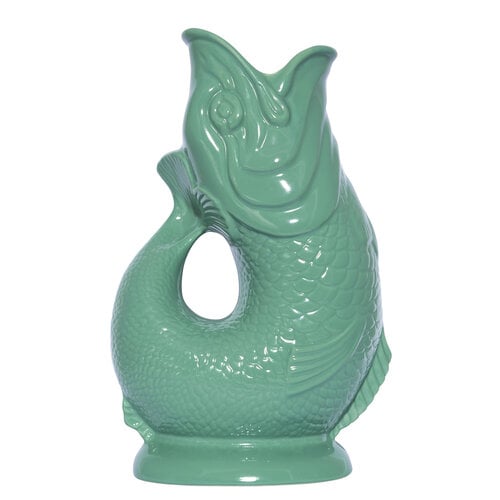 Gluckigluck Gluckigluck Gluggle Fish XL jug / vase / carafe sea green 1,2ltr