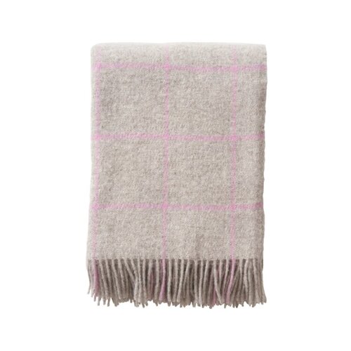 Klippan Plaid wol Vinga pink