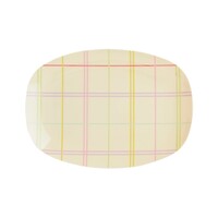 Melamine ovaal bord small Multicolored Check