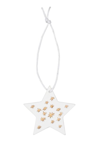 Hanger Ster - gouden sterretjes 5cm