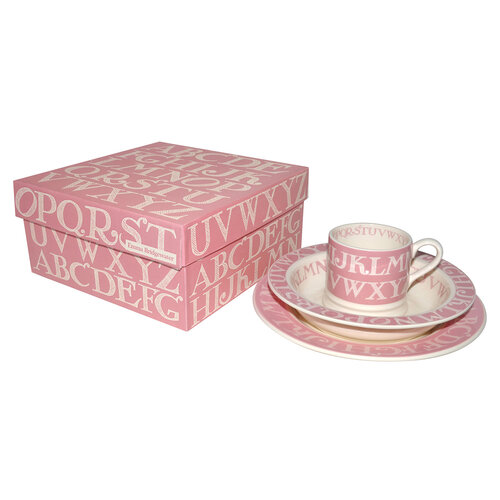 Emma Bridgewater Kinder servies / Children Pink Alphabet set/3 Emma Bridgewater Kinder servies / Children Pink Alphabet set/3