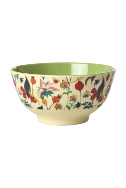 Melamine kom medium Winter Rosebuds