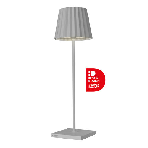 Sompex design for life Troll 2.0 tafel lamp light grey batterij LED - indoor outdoor Sompex design for life Troll 2.0 tafel lamp light grey batterij LED - indoor outdoor
