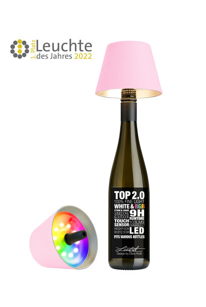 TOP 2.0 led RGBW flessen lamp rosa
