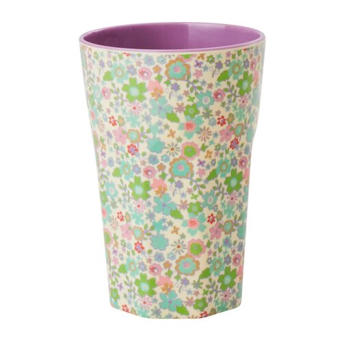 Rice Melamine Tall beker Fall Floral Pastel Rice Melamine Tall beker Fall Floral Pastel