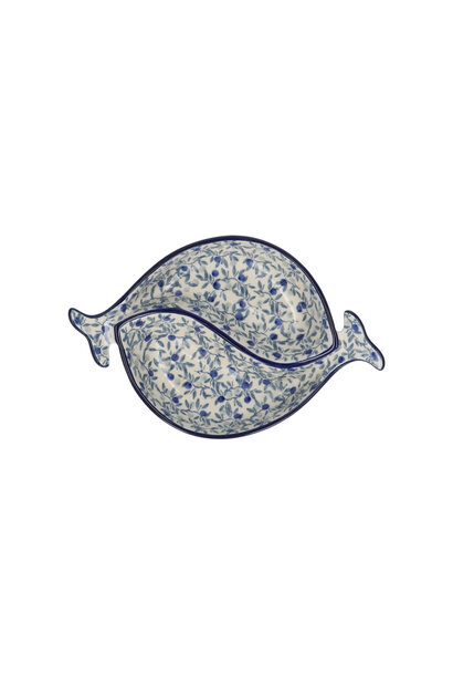 Schaal Vis Blue Olive