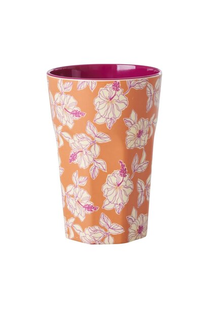 Melamine Tall beker Faded Hibiscus