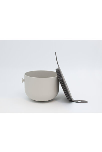 Kom 700ml Warm Grey Bowl/Dark Grey lid