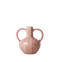 Aardewerk vaas  Soft Pink stripe