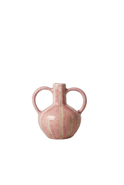 Aardewerk vaas  Soft Pink stripe