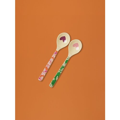 Rice Melamine korte lepel Faded Hibiscus orange Rice Melamine korte lepel Faded Hibiscus orange