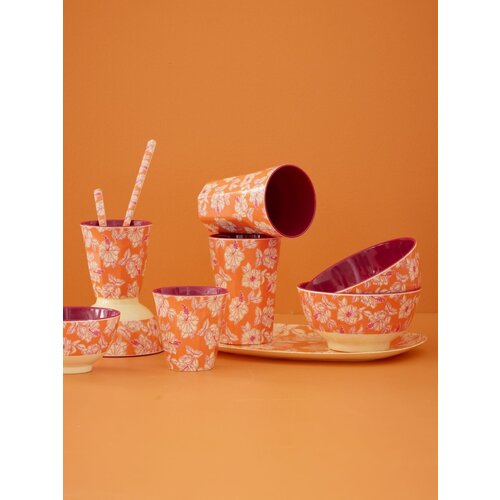 Rice Melamine lange lepel Faded Hibiscus orange Rice Melamine lange lepel Faded Hibiscus orange