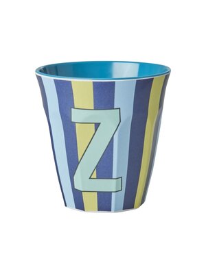 Rice Melamin Tasse mit Buchstabe Z Stripes multicolor blue medium