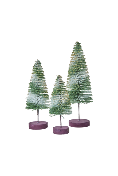 Bottle brush Christmas tree / kerstboom green set/3