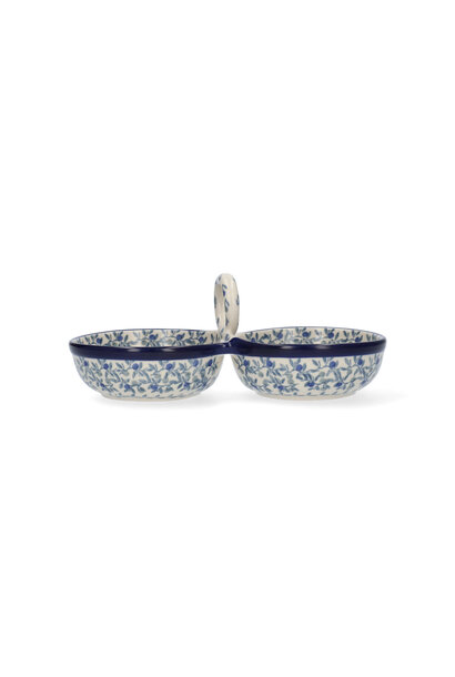 Dubbele kom Blue Olive
