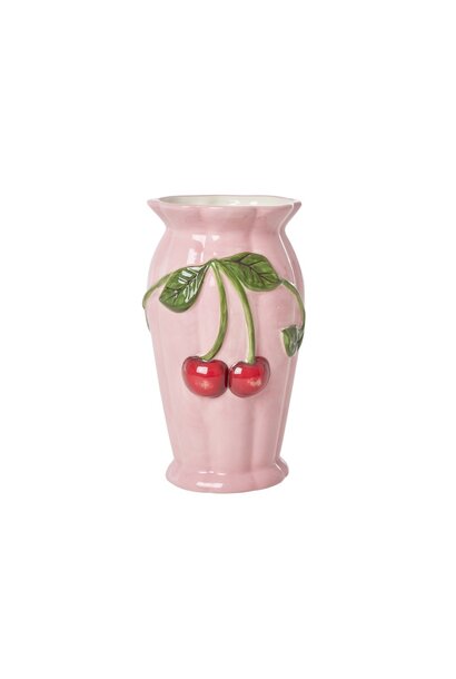 Aardewerk vaas Cherry pink