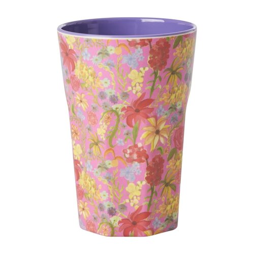 Rice Melamine tall cup Swedish Flower