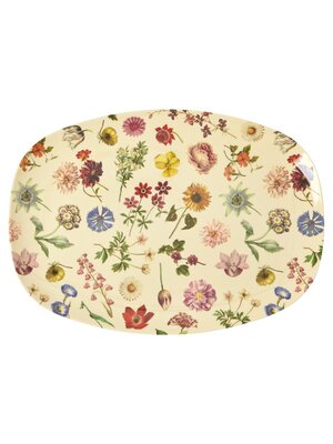 Rice Melamine oval plate Floras Dream