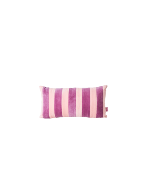 Rice Kussen fluweel rechthoek small 20x30cm Pink en Purple streep