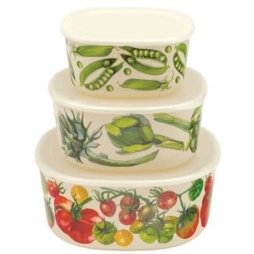 Emma Bridgewater Melamine Containers met deksel set/3 Vegetable Garden