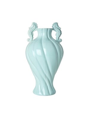 Rice Ceramic Vase Seahorse Decorations mint large