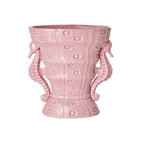 Rice Keramik Vase Seahorse Decorations pink