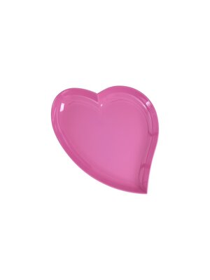 Rice Melamine Heart / Hart bord Solid pink