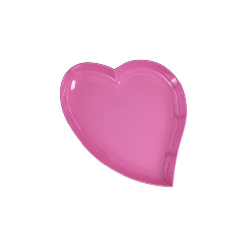 Rice Melamine Heart / Hart bord Solid pink