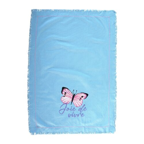 Rice Tea towel Butterfly Field blue