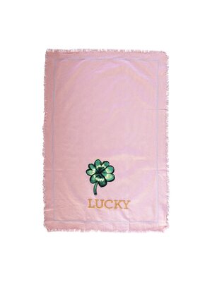 Rice Tea towel Good Luck soft pink