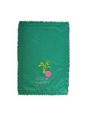 Rice Tea towel Ravishing Radish green