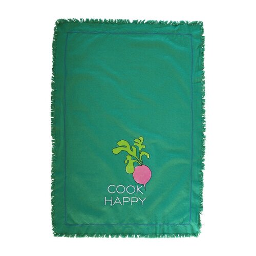 Rice Tea towel Ravishing Radish green