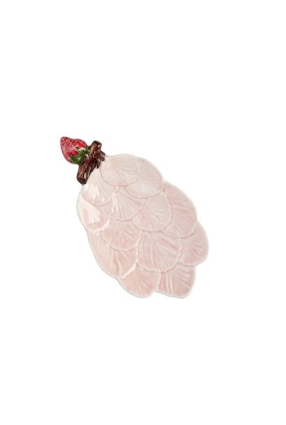 Aardewerk schaal Leaf met Strawberry