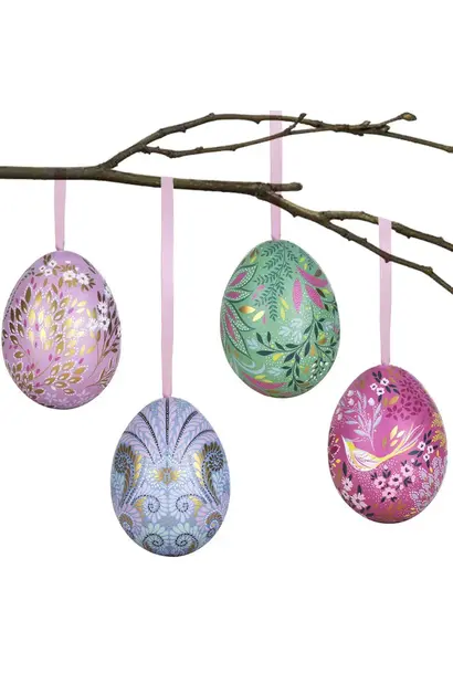 Ostereier dose HANG mini Sara Miller set/4 assorti