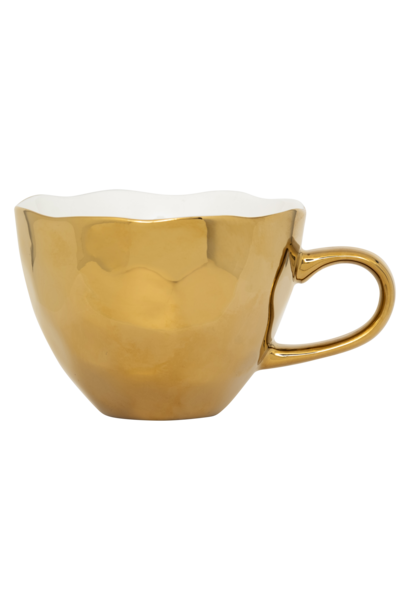 Cup cappuccino / tea Good Morning gold