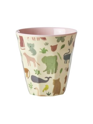 Rice Melamine beker medium Sweet Jungle pink