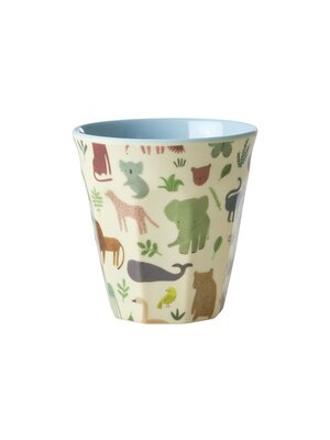 Rice Melamine Kids cup small Sweet Jungle dusty blue